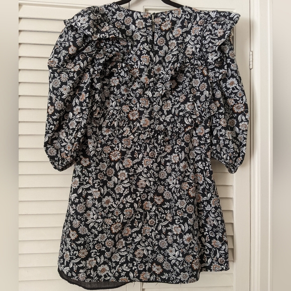 ZARA Ruffle & Floral Baby Doll Dress - Picture 4 of 8